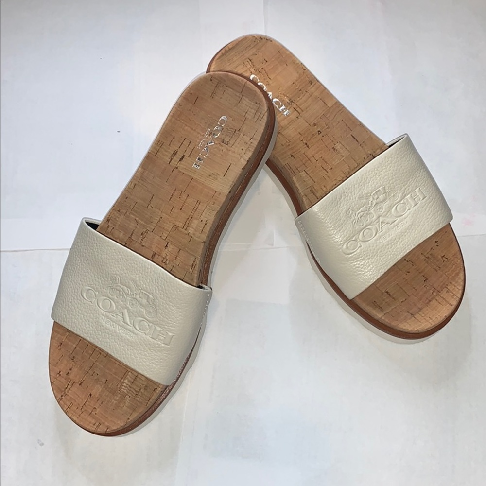 Coach Spruce Leather Slide Sandal